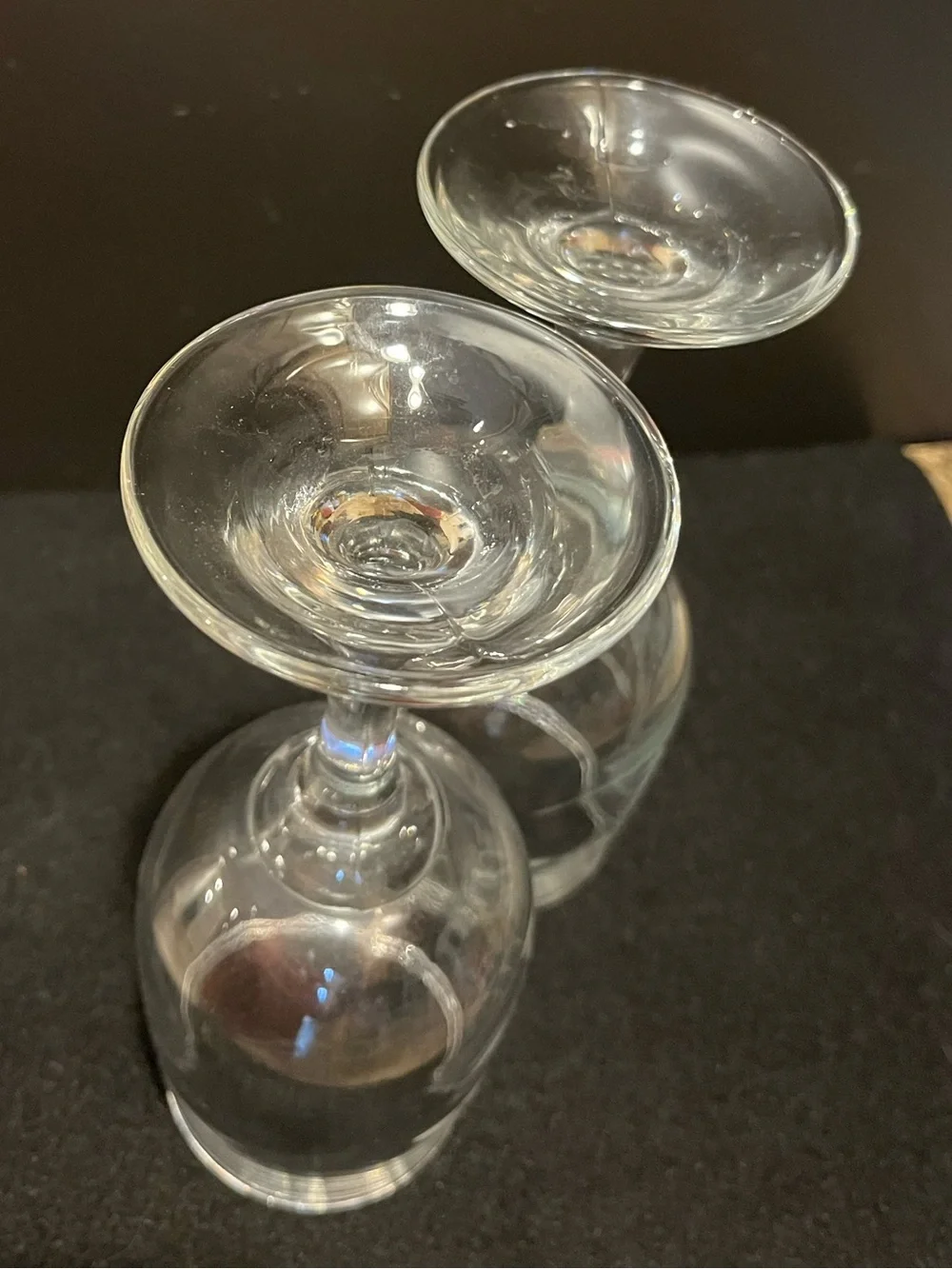 Javit Clipper Ship Collection Wine Glasses Fine Cut Etched Nautical Pattern